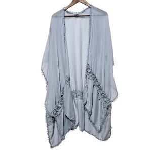 Sonoma Cardigan Cover Wrap Women’s Size OS Powder Blue Flowy Lightweight Boho